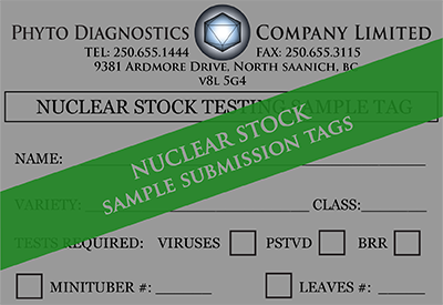 Nuclear Stock Sample Tags